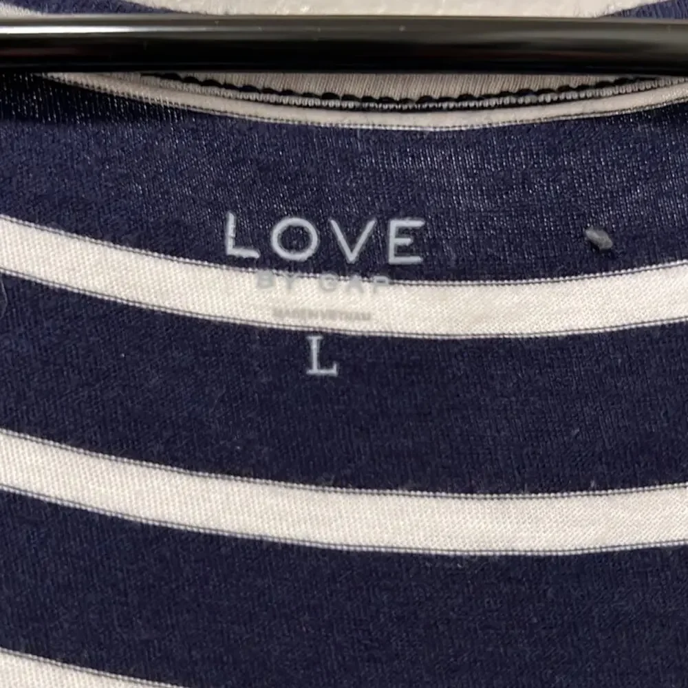 Love by Gap Navy and White Stripped Shorts Sleeveless Romper Size L - Picture 8 of 8